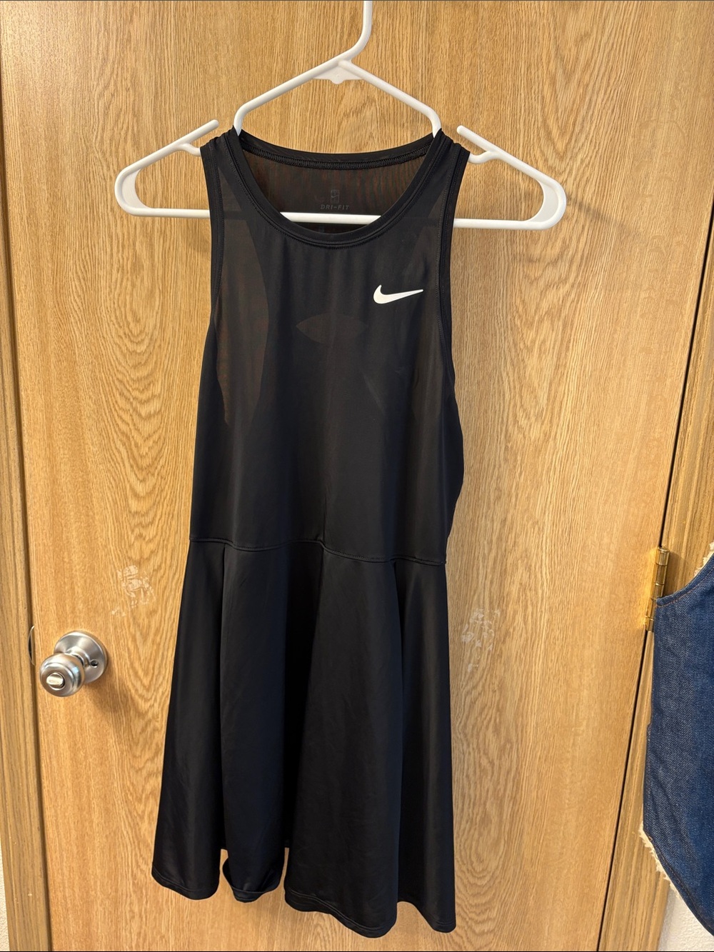Nike Black Athletic Tank Dress with White Swoosh